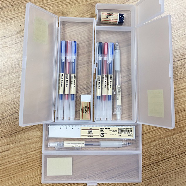 Hộp đựng bút MUJI dáng vuông đa năng có thể đựng mắt kính tiện dụng
