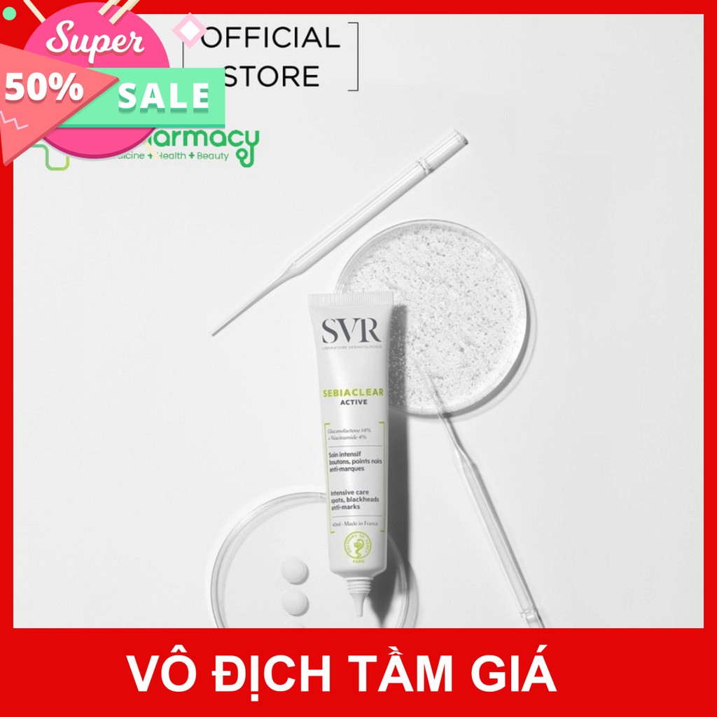 SVR Sebiaclear Active Cream - Kem Dưỡng SVR Active giảm mụn, giảm dầu nhờn cho da 40ml