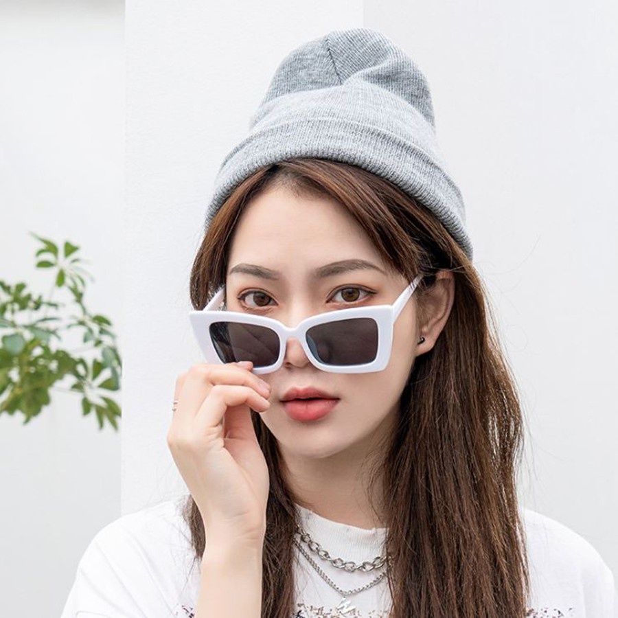 Kính mát gọng vuông thời trang Hàn Quốc💝Mắt kính form unisex dành cho nam nữ gọng vuông phong cách Retro năng động k114