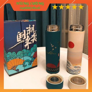 Bình Nước giữ nhiệt Inox 304 Thiết Kế Phong Cách Nhật Bản Độc Đáo 500ml
