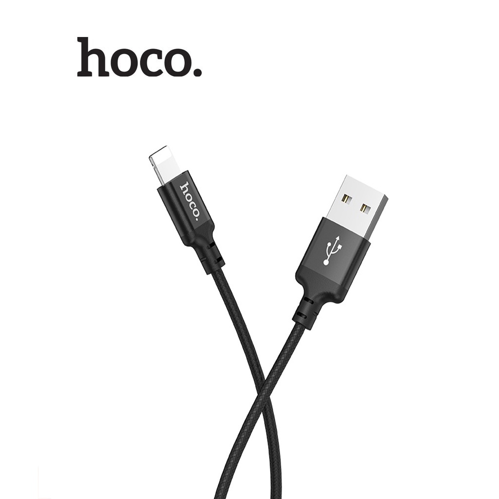 Cáp sạc Hoco X14 dây dù siêu bền chống gãy gập dài 1M cho IP/tablet táo