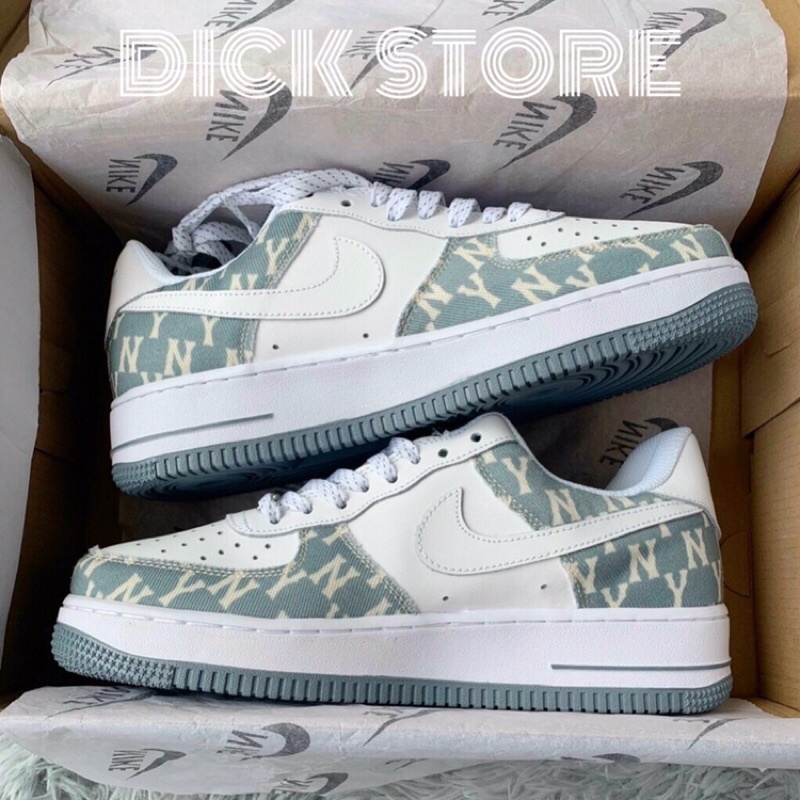 >ẢNH THẬT-HÀNG THẬT< Giày sneaker AF 1 NY vải jeans bò xanh nhạt cho nam nữ
