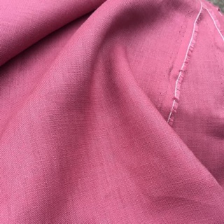 Vải Linen tưng dầy màu hồng ( wildrose) tông trầm