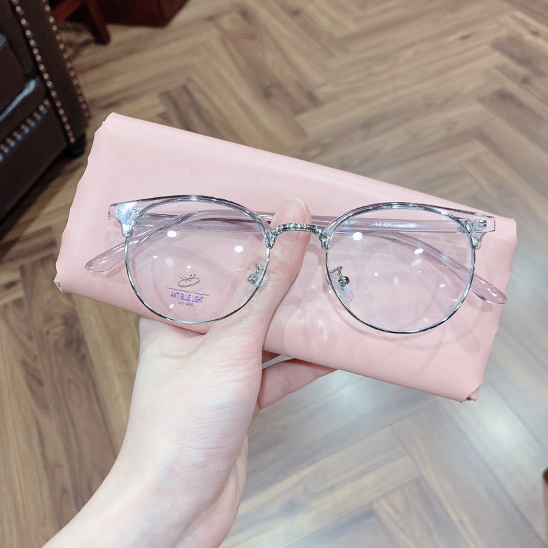 [Ảnh thật+Free ship] gọng kính cận nam nữ tròn nhựa dẻo Hàn Quốc phối kim loại siêu bền chống gãy nhỏ 6214 | BigBuy360 - bigbuy360.vn