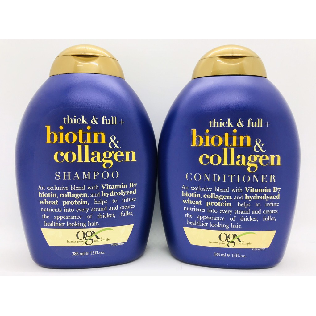 Dầu Gội Xả OGX Biotin & Collagen 385ml Mỹ