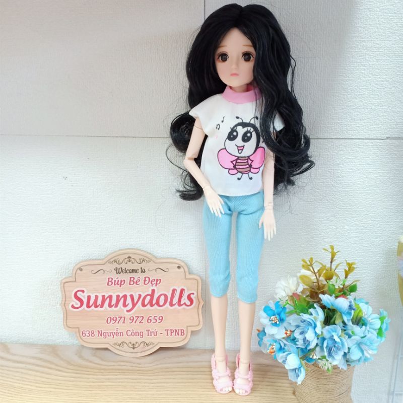 Búp Bê BJD 1/5 - 36cm 💖 Cơ Thể 21 Khớp Tóc Dài và Dày