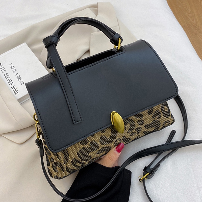 Túi xách IELGY đeo chéo họa tiết da báo sức chứa lớn phong cách hàn quốc