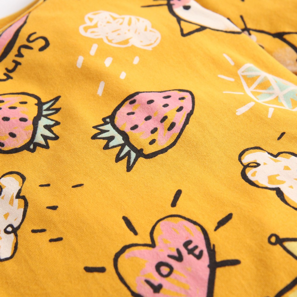 Sanlutoz Áo Liền Quần Dài Tay Chất Liệu Cotton In Hình One Piece Dành Cho Trẻ Nhỏ