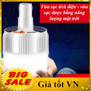 Salr Off 50 % :Đèn LED tích điện-Đèn năng lượng mặt trời công suất 100W -5 chế độ sáng-có điều khiển từ xa [Den Led]