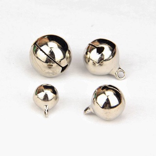 10 cái chuông tròn màu bạc size 6mm, 10mm