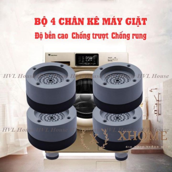 Chân máy giặt 4 miếng cao su cao cấp, chống ồn, chống rung ( Set 4c) - LOKING