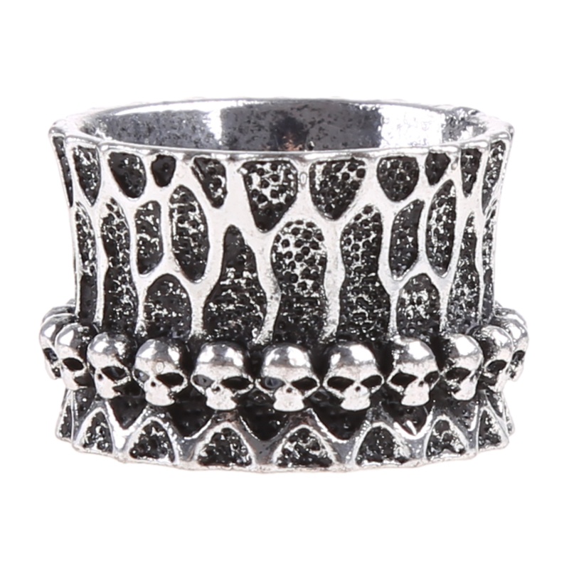 Nhẫn Bạc Hình Đầu Lâu Phong Cách Gothic Punk Cá Tính Cho Nam Và Nữ