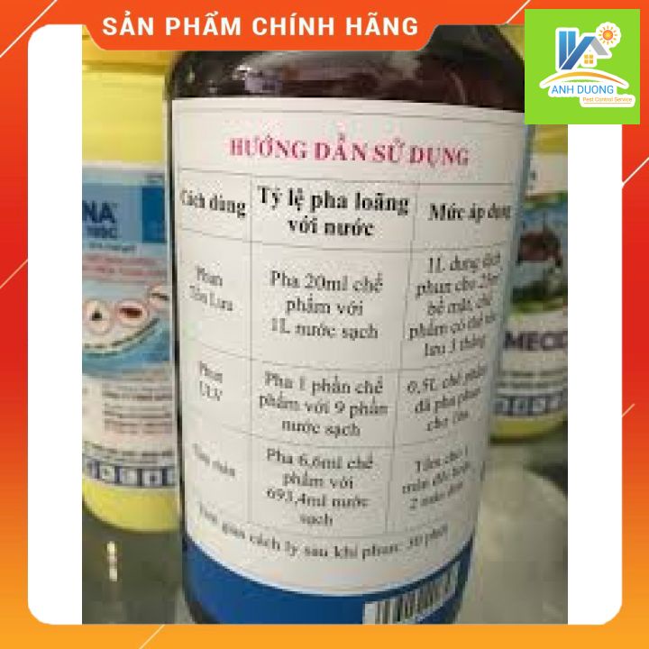 Bộ Y Tế chứng nhận - Thuốc diệt muỗi của Anh Quốc hiệu quả cao Permethrin 50 EC chai 1L nội