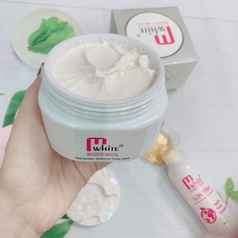 Kem dưỡng da toàn thân Body Mwhite D.O.Pro - tặng Cọ trộn hết tặng sữa tắm