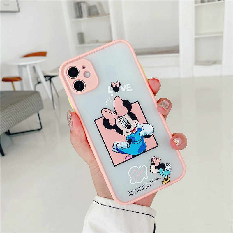 Ốp iphone - Ốp lưng viền nhám Chuột Mickey Love 6s/6splus/7/8/7plus/8plus/x/xs/xs max/11/11pro max - Awifi Case R6-12 | BigBuy360 - bigbuy360.vn
