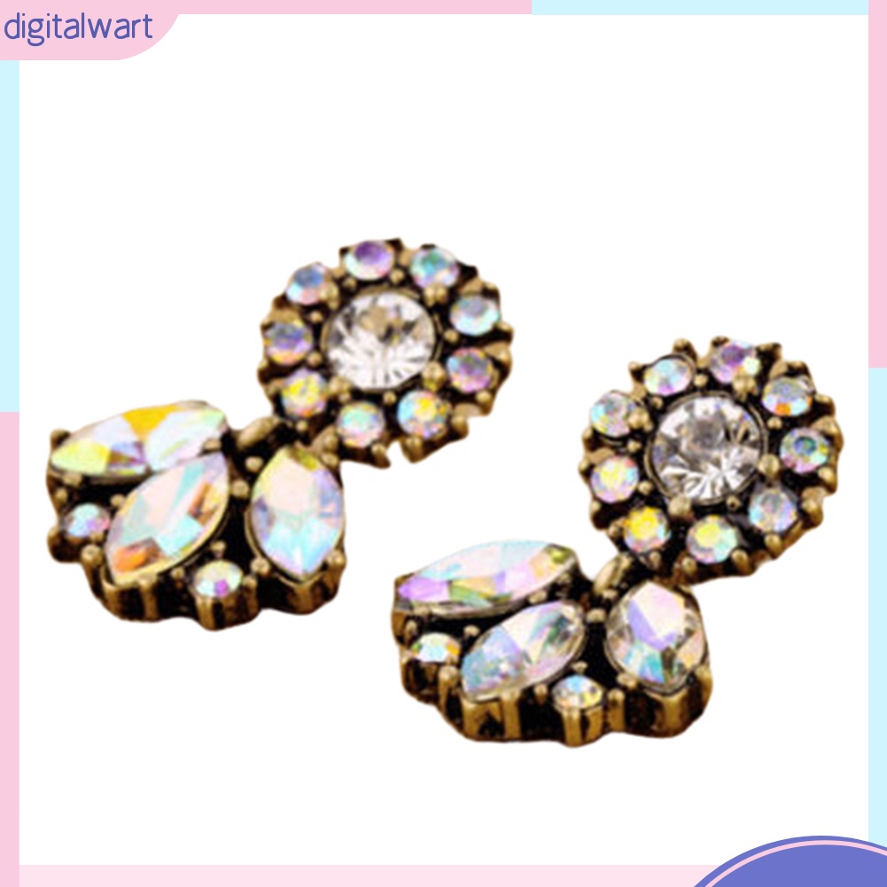 Khuyên Tai Đính Đá Hình Hoa Phong Cách Bohemian Thanh Lịch Dành Cho Nữ