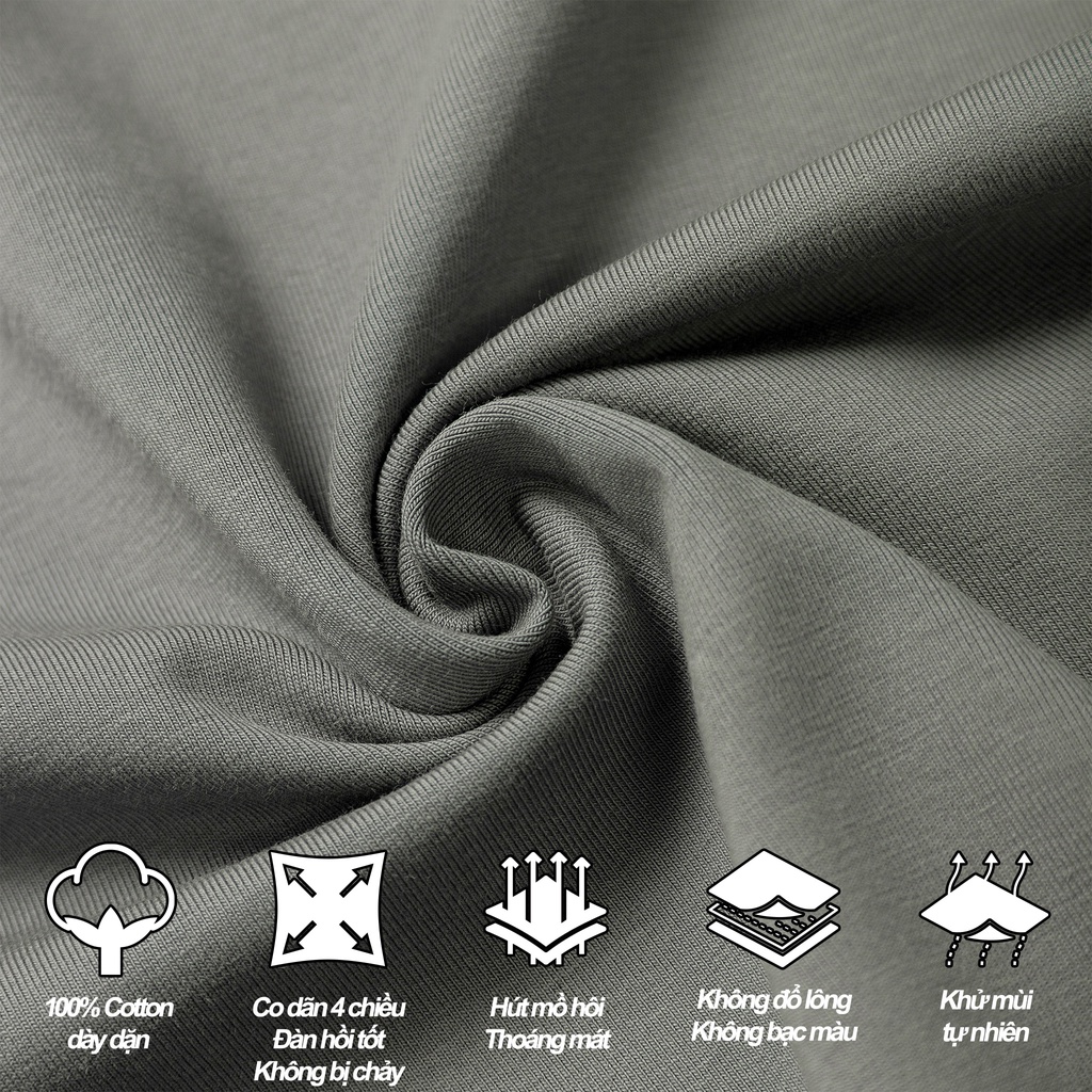 Áo Thun Trơn Cổ tròn Nam TYM 100% vải Cotton co dãn 4 chiều Mềm mại Thoáng mát AMT001 - TYM FASHION