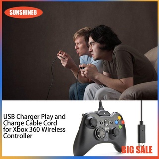 【SUN】USB Charger Play and Charge Cable Cord for Xbox 360 Wireless Controller