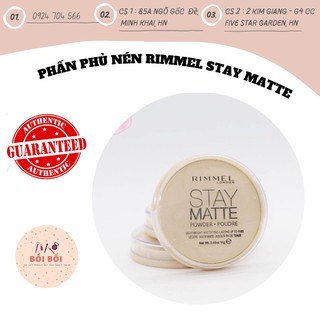 (HOT SALE) Phấn phủ nén Rimmel Stay Matte