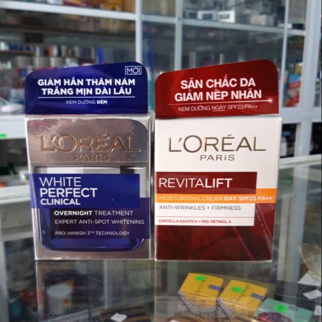 Kem Dưỡng L'ORÉAL Trắng Săn Chắc Da ,Giảm Nhăn Ngày & Đêm