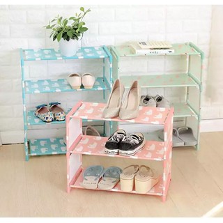 Kệ giày, kệ sách lắp ráp 4 tầng dễ thương