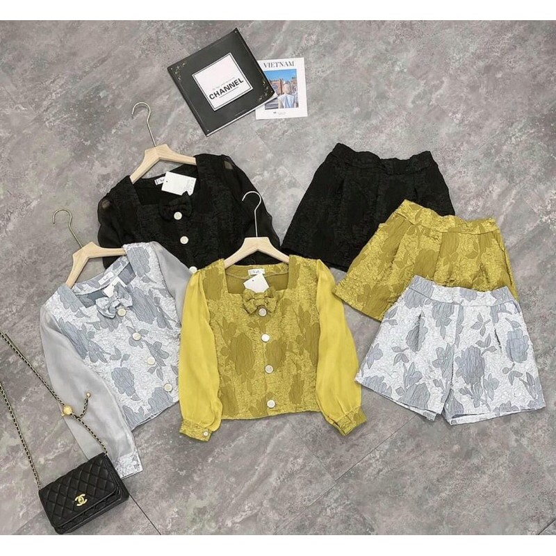 Set Bộ Đùi Nữ Chất Gấm Hoa Vân Nổi Feesize < 58kg | BigBuy360 - bigbuy360.vn