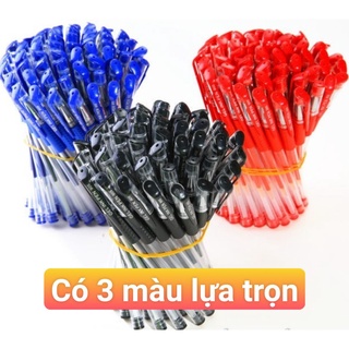  Combo 10 Bút bi nước văn phòng 0.5mm mực đều nét chữ đẹp ĐỦ MÀU XANH ĐEN ĐỎ 