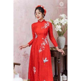 Áo dài gấm tơ 2tà
