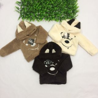 ÁO MẶT GẤU BÔNG CÓ MŨ GẮN TAI GẤU SIÊU ĐÁNG YÊU (ẢNH THẬT SHOP CHỤP 100%)