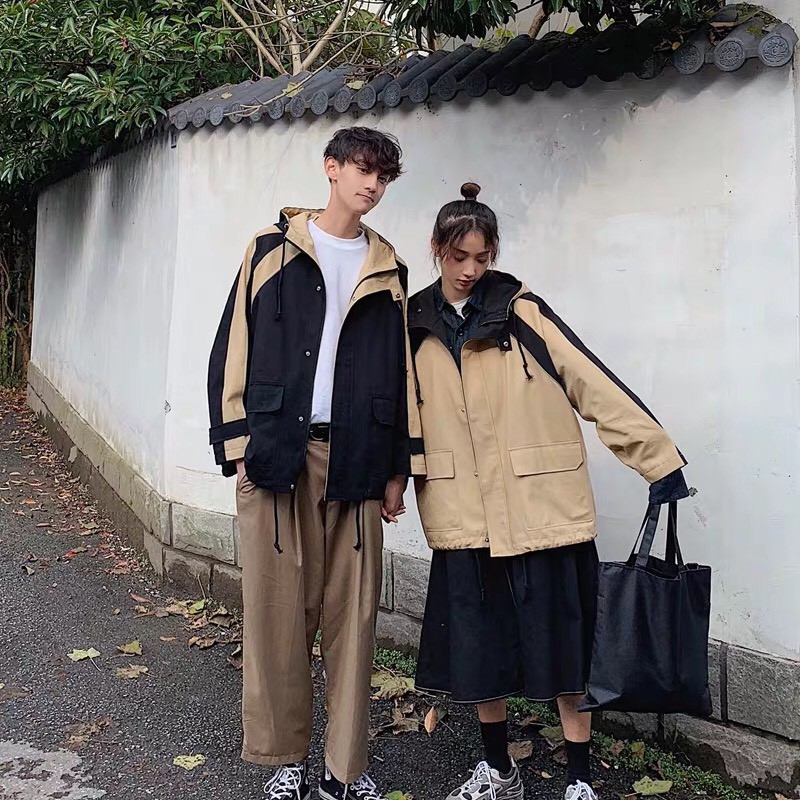 Áo khoác cardigan kaki túi hộp unisex Đen Kem nam nữ ulzzang Wind | BigBuy360 - bigbuy360.vn