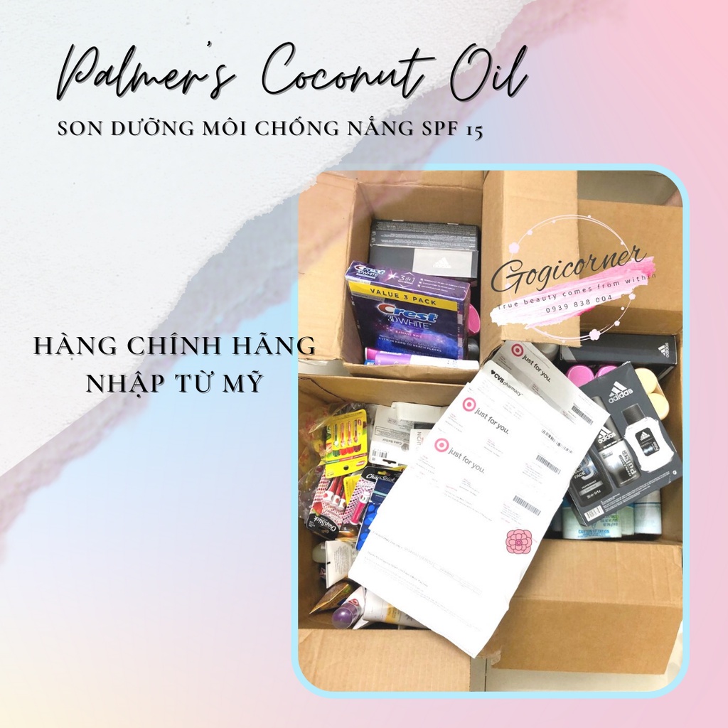 SON DƯỠNG CHỐNG NẮNG PALMER'S COCONUT OIL SPF15 + 8GR