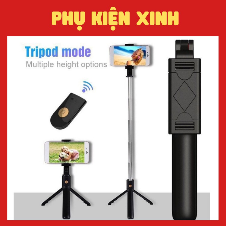 Gậy Chụp Ảnh 3 Chân Tripod K07 Thỏa Mái Selfie Chụp Hình Tự Sướng  Kết Nối Bluetooth Điều Khiển Từ Xa