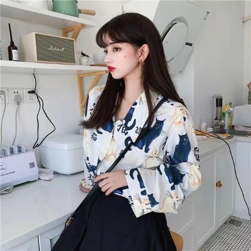 Áo Sơ Mi Tay Dài Dáng Rộng Họa Tiết Sọc Caro Kèm Thắt Lưng Phong Cách Vintage Thời Trang Cho Nữ