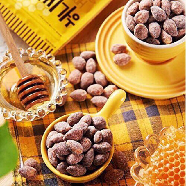 Hạnh Nhân Tẩm Bơ Mật Ong Hàn Quốc Túi 200g