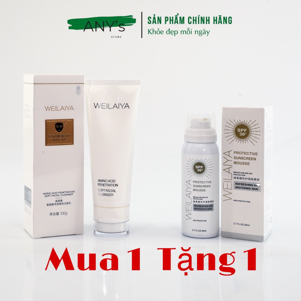 Bọt Chống Nắng Dùng Cho Da Mặt Và Body Không Nhờn, Và Không Bết Dính 80ml