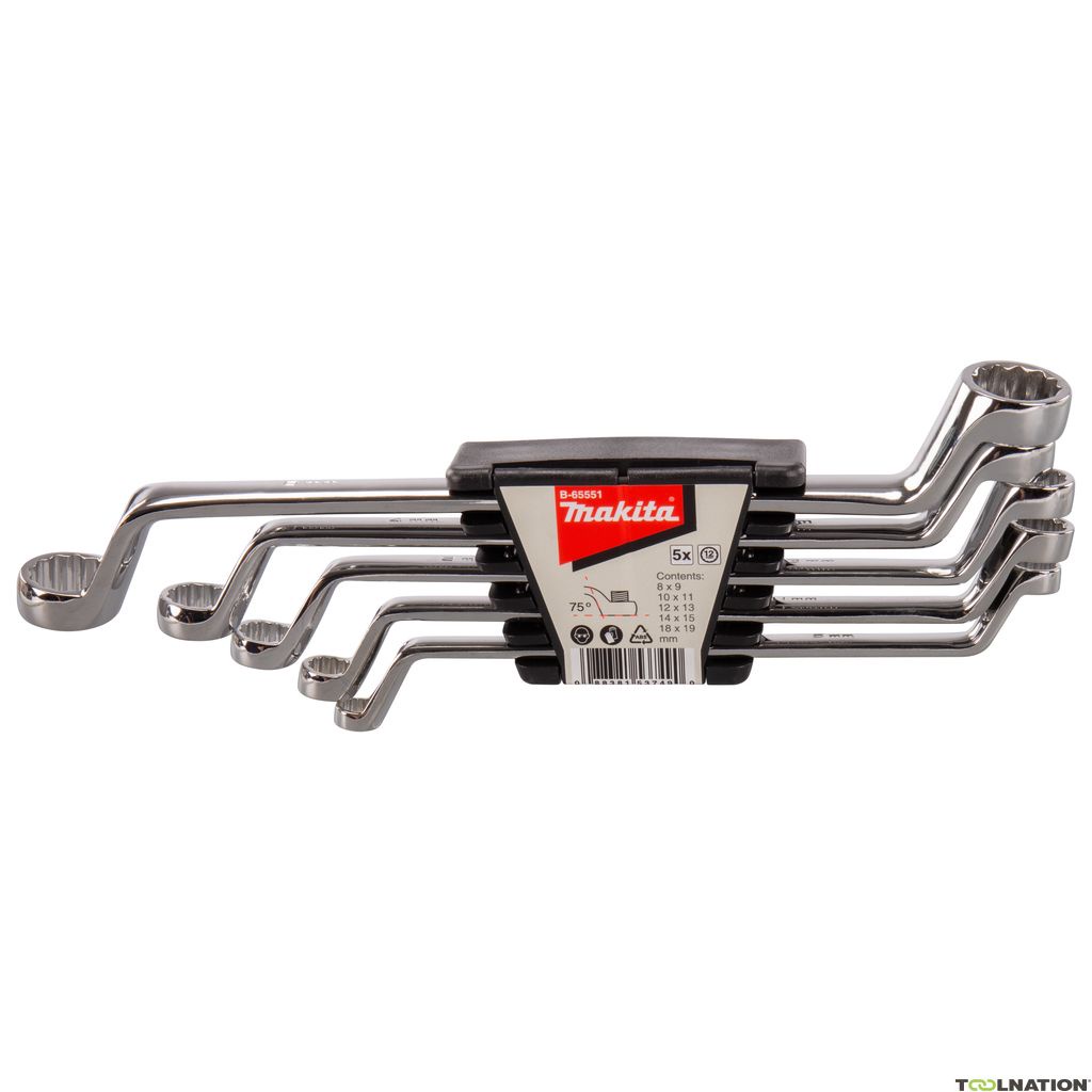 Bộ cờ lê hai đầu vòng 8.0-19mm Makita B-65551 (5 chi tiết/bộ) (Thanh lý hàng trưng bày) video thực trạng sản phẩm