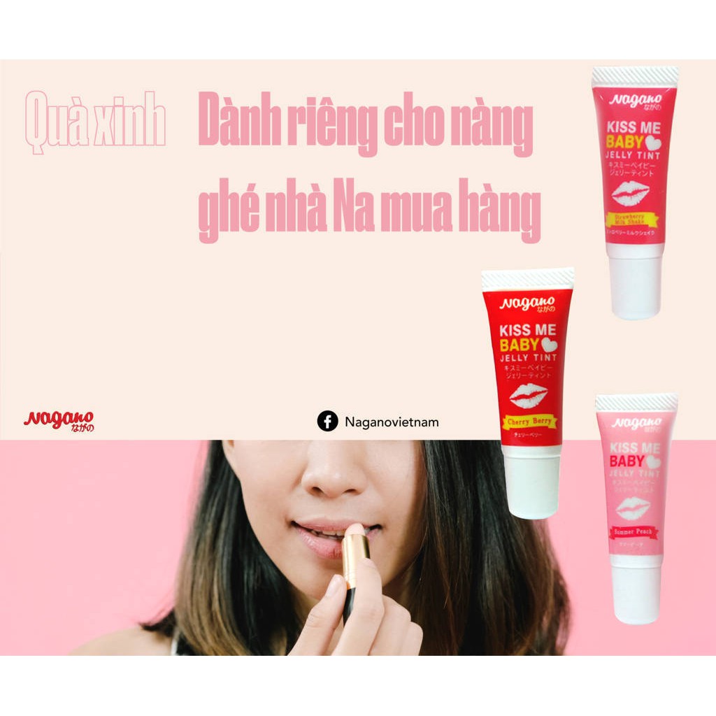 Son dưỡng Collagen Nagano Kiss Me Baby Jelly Tint 10ml