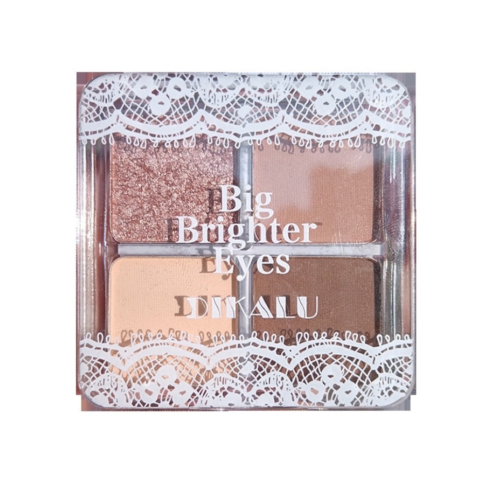 Phấn mắt DIKALU big brighter eyes 4 ô màu vintage - bảng phấn mắt JINT