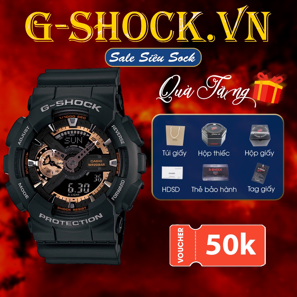 Đồng Hồ Nam GA-RG Full Phụ Kiện - Đồng Hồ Thể Thao Chống Nước Chống Va Đập Chạy Full Kim , Auto light