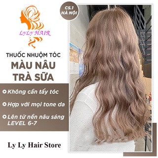 Thuốc nhuộm tóc nâu sữa , nâu trà sữa