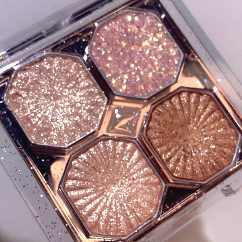 Dikalu Bảng Phấn Mắt Bốn Màu Lì Và Ánh Ngọc Trai Lấp Lánh Không Dễ Phai Dùng Trang Điểm Hàng Ngày