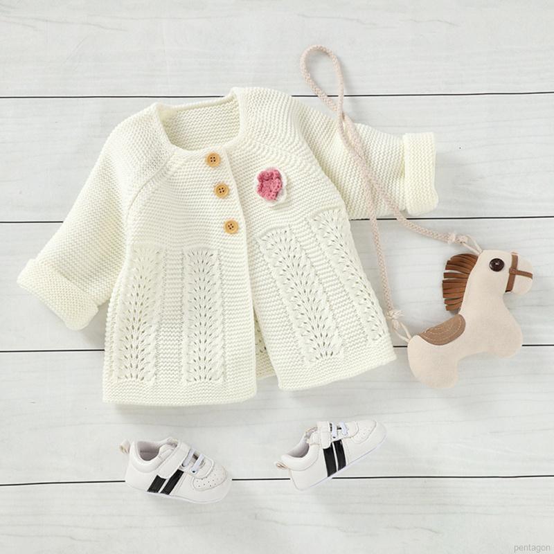 Áo Khoác Cardigan Hoạ Tiết Hoa Cho Bé Gái