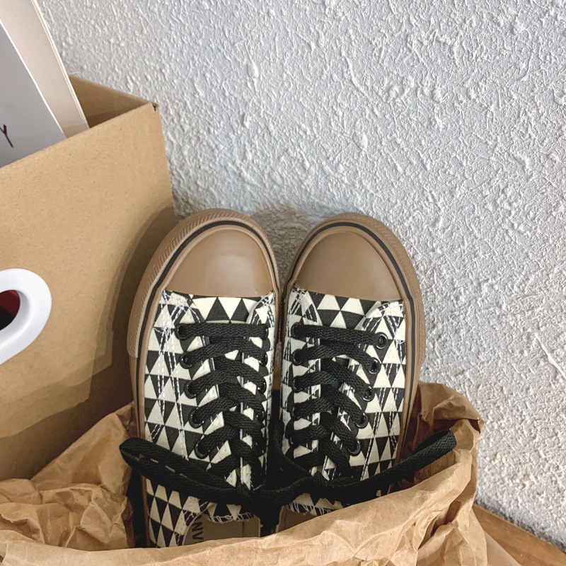 QiaoYiLuo Giày Thể Thao Canvas Qiaoyiluo Phong Cách Mới Xuân Hè Dễ Phối Đồ Cho Nữ