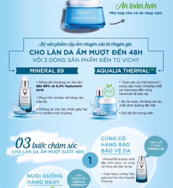 (Mẫu Mới ) GEL MÁT LẠNH KHOÁ ẨM MỀM MƯỢT Vichy Aqualia Thermall GIẢM -50% (Chính Hãng ) | BigBuy360 - bigbuy360.vn