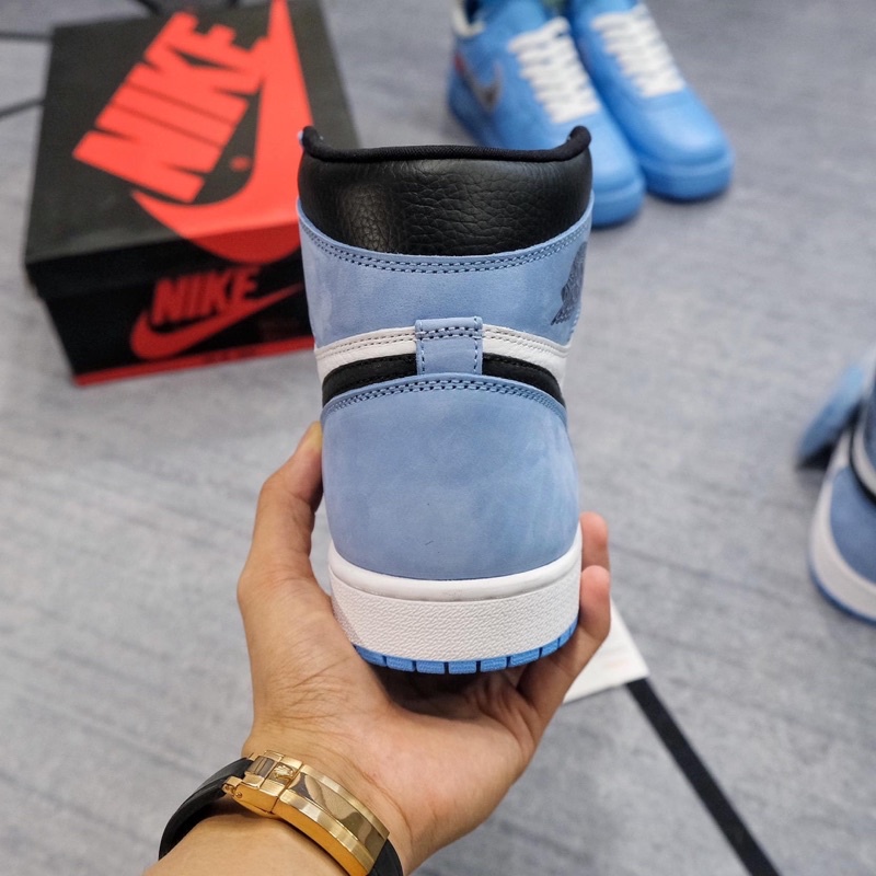 Giày jordan cổ cao_Air Jordan 1 High University Blue, Full Bill, Box