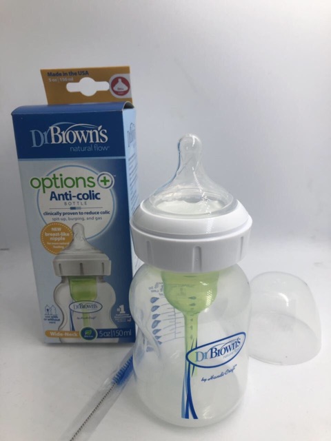 Bình sữa cổ rộng Dr.Brown's options Plus 150ml (phiên bản mới 2019)