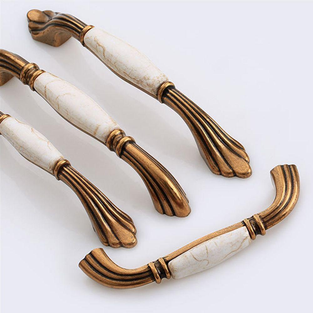WTTLE Tay Nắm Cửa Tủ Bằng Hợp Kim Kẽm Mạ Đồng Phong Cách Cổ Điển