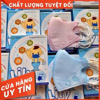[Lẻ=sỉ] Hộp 10 khẩu trang cho bé lily khẩu trang y tế kháng khuẩn