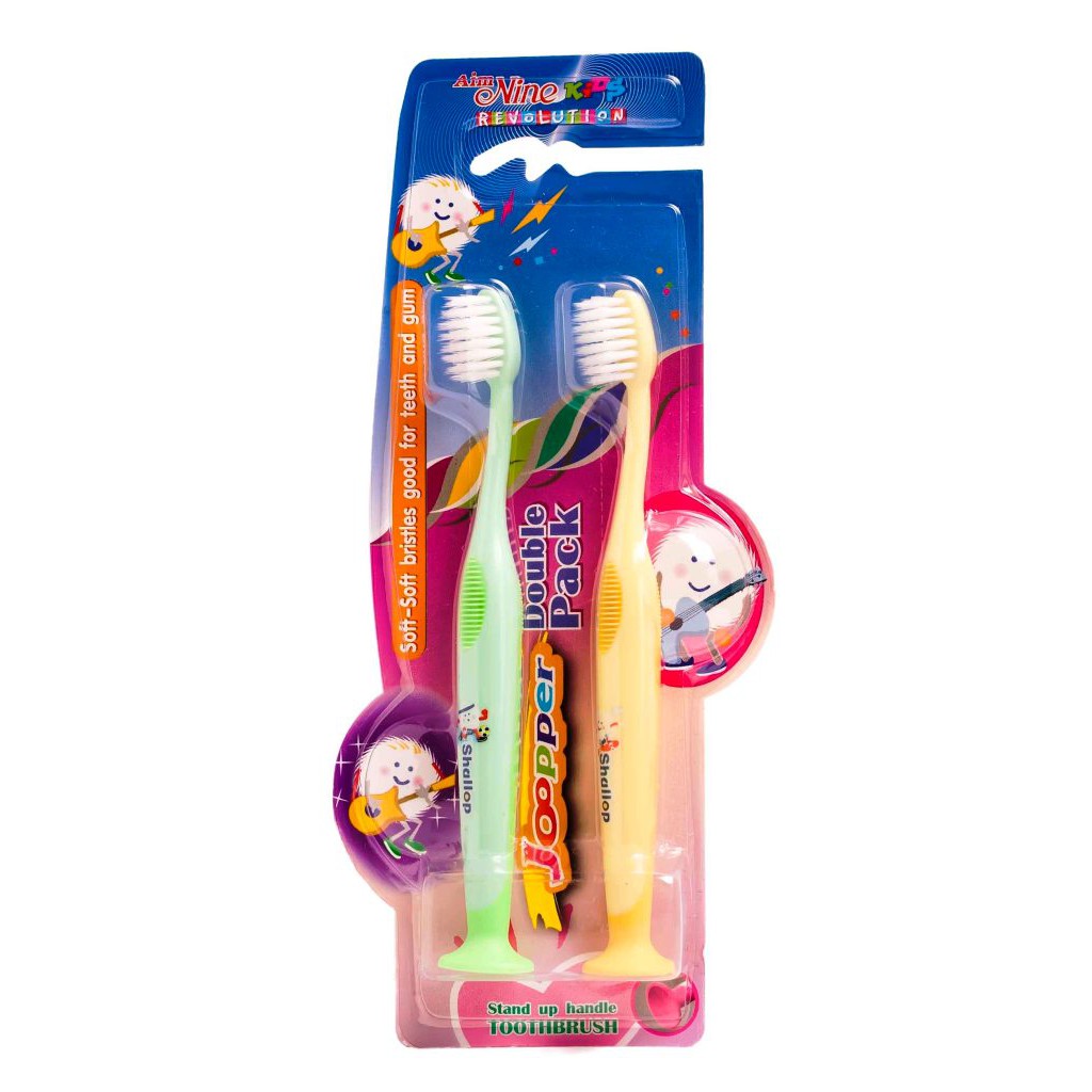 Bàn chải đánh răng Thái Lan trẻ em - Nine Joopper for Kids vỉ 2c