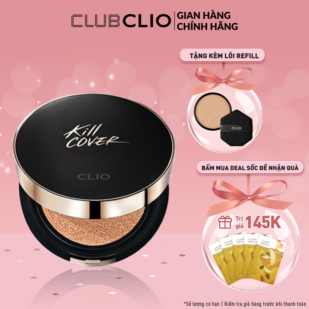 Phấn Nước Trang Điểm Clio Kill Cover Fixer Cushion Spf50+ Pa+++ (15gx2)